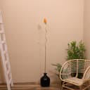 Сухоцвет на бамбуковом стебле, 150 см, оранжевый