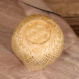 Вазочка, 15×15×18 см, плетёная, бамбук