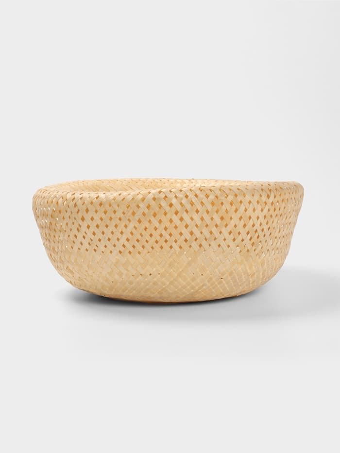 Корзинка плетёная, 40×40×18 см, бамбук