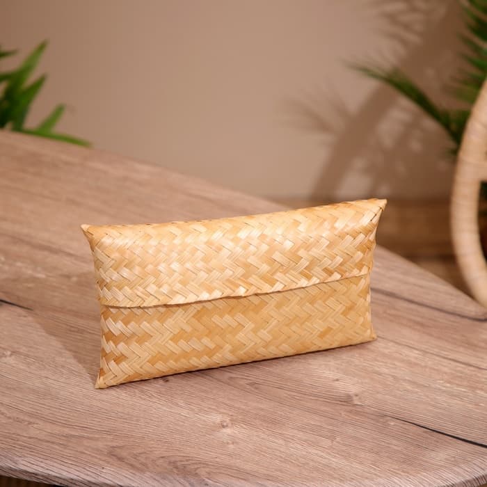 Шкатулка плетёная, 30×18×5 см, бамбук