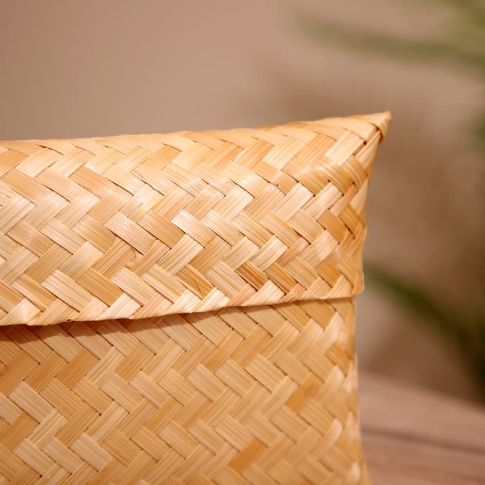 Шкатулка плетёная, 30×18×5 см, бамбук