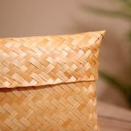 Шкатулка плетёная, 30×18×5 см, бамбук