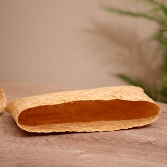 Шкатулка плетёная, 30×18×5 см, бамбук