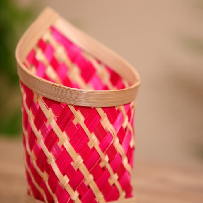 Салфетница плетёная, из бамбука 10×14×17 см