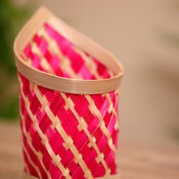 Салфетница плетёная, из бамбука 10×14×17 см