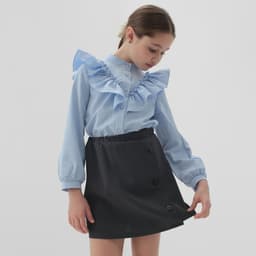 Юбка школьная для девочки MINAKU: Casual Collection, серая, рост 122 см