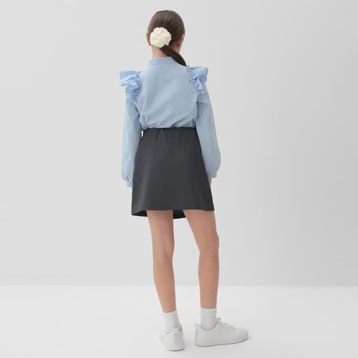 Юбка школьная для девочки MINAKU: Casual Collection, серая, рост 122 см