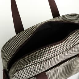 Сумка дорожная на молнии, наружный карман, длинный ремень, цвет бежевый/коричневый