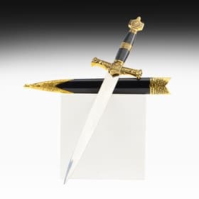 Макет оружия «Сувенирный кортик. Звезда Давида», золото-синий, 10×40 см