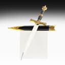 Макет оружия «Сувенирный кортик. Звезда Давида», золото-синий, 10×40 см