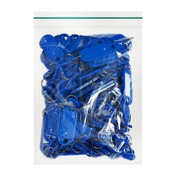 Набор бирок для ключей на кольце «Идентификатор», 53 мм, 100 шт., синий