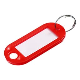 Набор бирок для ключей на кольце «Идентификатор», 53 мм, 10 шт., красный