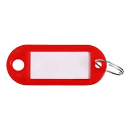 Набор бирок для ключей на кольце «Идентификатор», 53 мм, 100 шт., красный