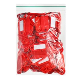 Набор бирок для ключей на кольце «Идентификатор», 53 мм, 100 шт., красный