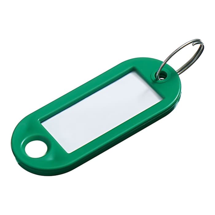 Набор бирок для ключей на кольце «Идентификатор», 53 мм, 10 шт., зелёный