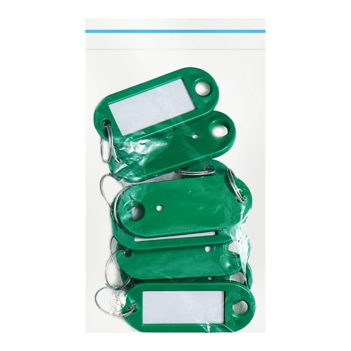 Набор бирок для ключей на кольце «Идентификатор», 53 мм, 10 шт., зелёный