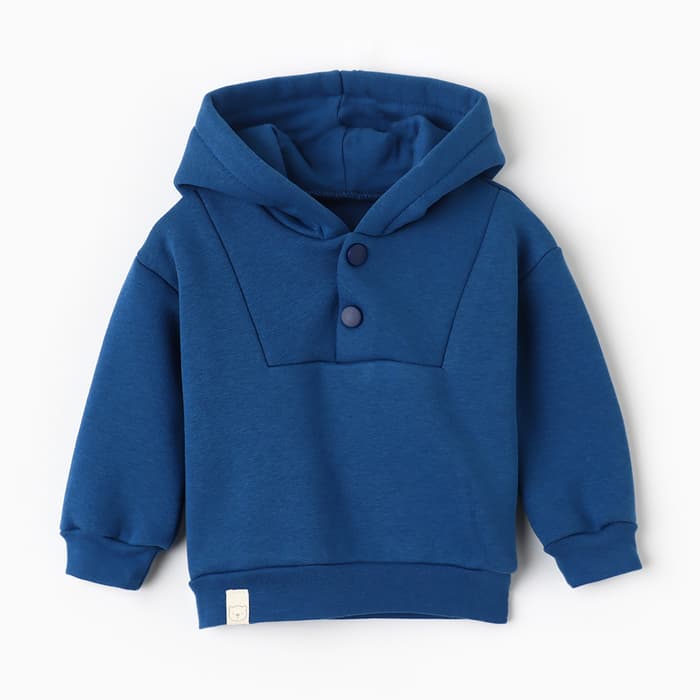 Худи детское «Крошка Я» Blueberry, рост 62-68 см, синяя
