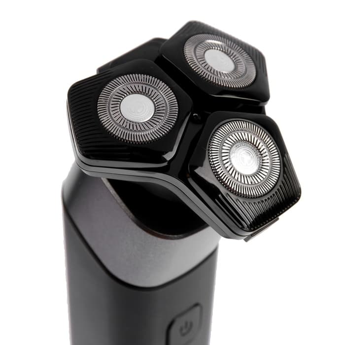 Электробритва Energy EN-729, роторная, 5 Вт, 3 головки, влажное бритьё, от АКБ, чёрная