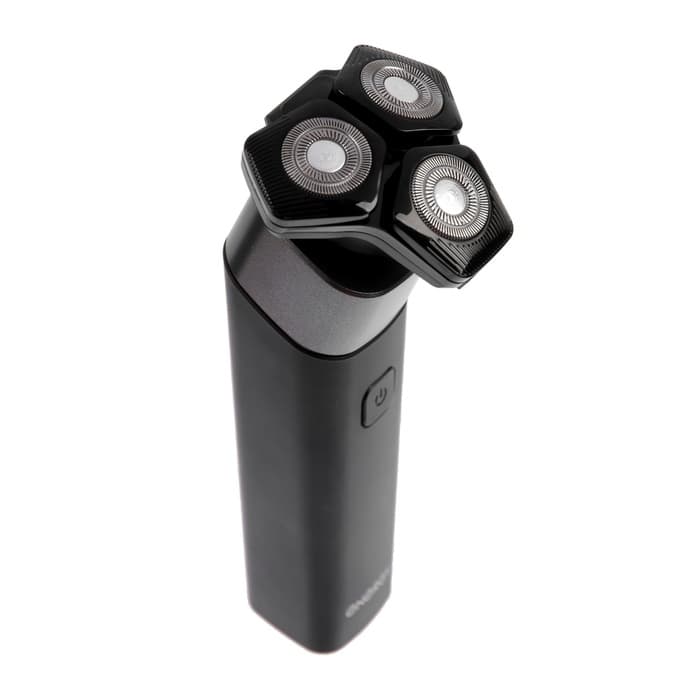 Электробритва Energy EN-729, роторная, 5 Вт, 3 головки, влажное бритьё, от АКБ, чёрная