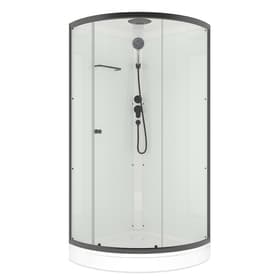 Душевая кабина Domani-Spa Simple 99, поддон 15 см, белые стенки, прозрачное стекло, 90×90 см