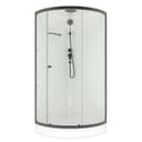 Душевая кабина Domani-Spa Simple 99, поддон 15 см, белые стенки, прозрачное стекло, 90×90 см