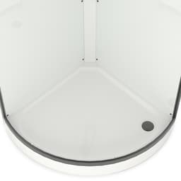 Душевая кабина Domani-Spa Simple 99, поддон 15 см, белые стенки, прозрачное стекло, 90×90 см