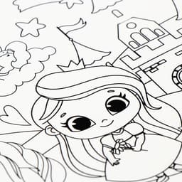 Магнит-раскраска многоразовая «Принцесса и сказочные Единорожки», 14.8×21 см