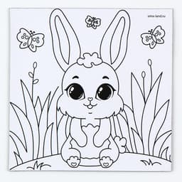 Магнит-раскраска «Зайка», 10 × 10 см