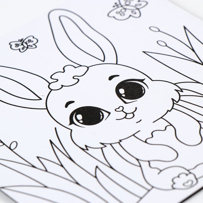 Магнит-раскраска «Зайка», 10 × 10 см