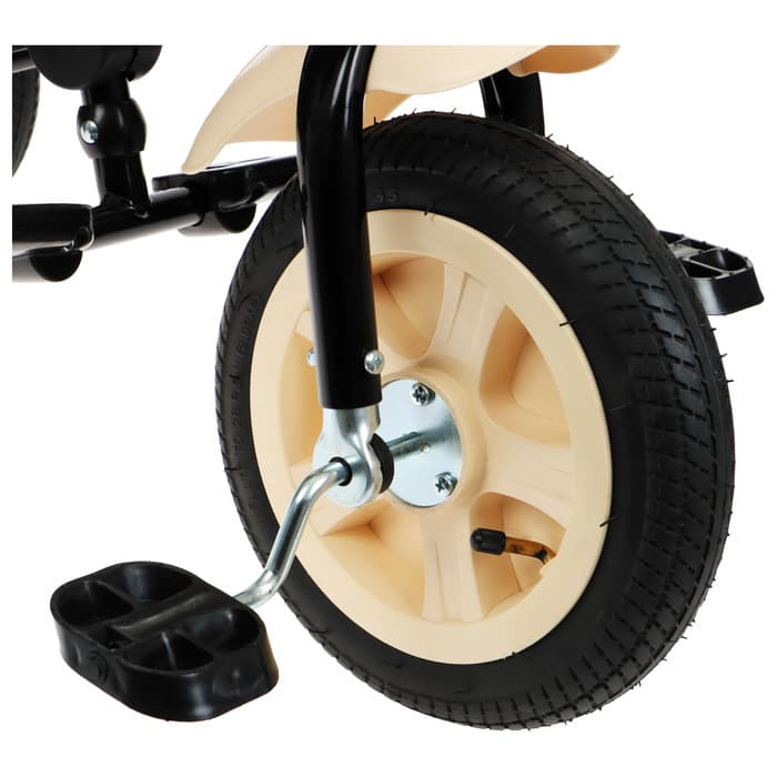 Велосипед детский трёхколёсный Vivat 1, трансформер, с родительской ручкой, диаметр колёс 8" и 10", принт хаки, бежевый