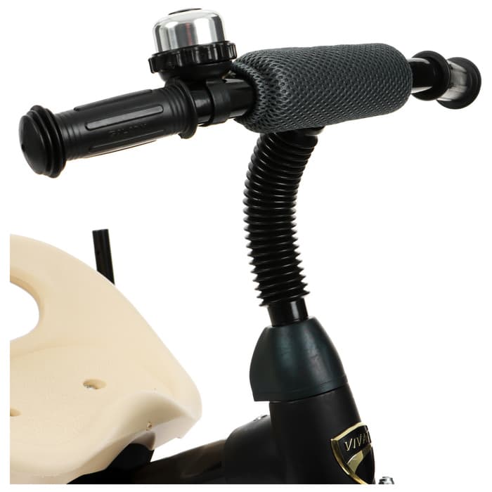 Велосипед детский трёхколёсный Vivat 1, трансформер, с родительской ручкой, диаметр колёс 8" и 10", принт хаки, бежевый