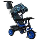 Велосипед детский трёхколёсный Vivat 1, трансформер, с родительской ручкой, диаметр колёс 8" и 10", принт скорость, синий