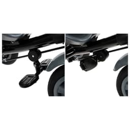 Велосипед детский трёхколёсный Vivat 1, трансформер, с родительской ручкой, диаметр колёс 8" и 10", принт круги, чёрный