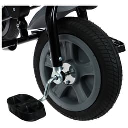 Велосипед детский трёхколёсный Vivat 1, трансформер, с родительской ручкой, диаметр колёс 8" и 10", принт круги, чёрный