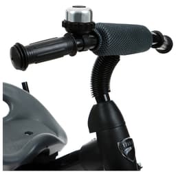 Велосипед детский трёхколёсный Vivat 1, трансформер, с родительской ручкой, диаметр колёс 8" и 10", принт круги, чёрный