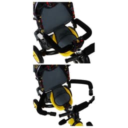 Велосипед детский трёхколёсный Vivat 1, трансформер, с родительской ручкой, диаметр колёс 8" и 10", принт стрелки, жёлтый