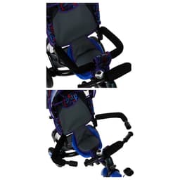 Велосипед детский трёхколёсный Vivat 1, трансформер, с родительской ручкой, диаметр колёс 8" и 10", принт стрелки, синий