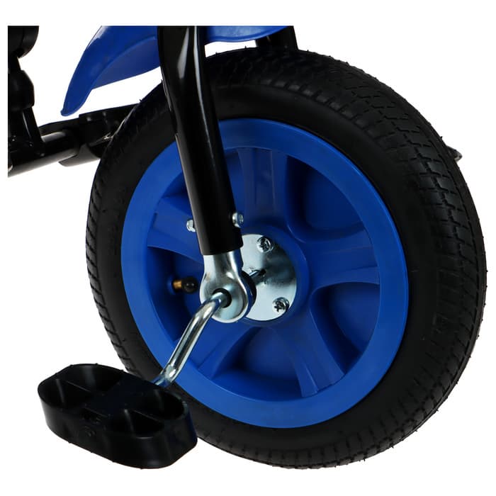 Велосипед детский трёхколёсный Vivat 1, трансформер, с родительской ручкой, диаметр колёс 8" и 10", принт стрелки, синий