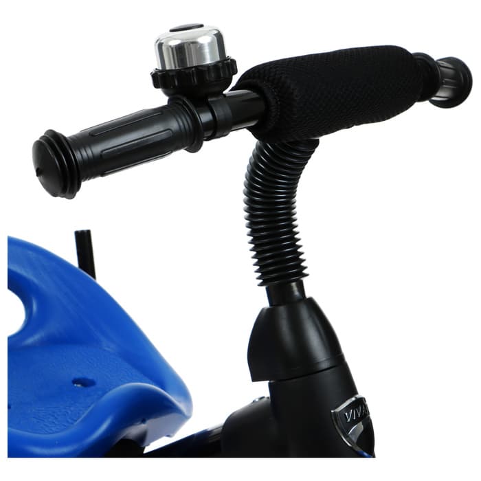 Велосипед детский трёхколёсный Vivat 1, трансформер, с родительской ручкой, диаметр колёс 8" и 10", принт стрелки, чёрный