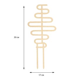 Шпалера, 39×17 см, дерево, «Змейка», Greengo