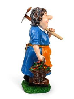 Садовая фигура из полистоуна «Баба с тяпкой», 63×23×27 см