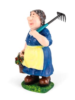 Садовая фигура из полистоуна «Баба с тяпкой», 63×23×27 см