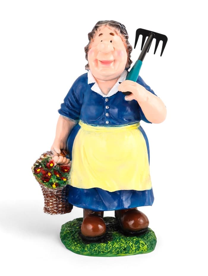 Садовая фигура из полистоуна «Баба с тяпкой», 63×23×27 см