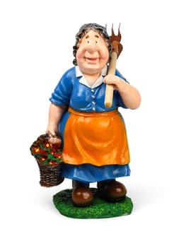 Садовая фигура из полистоуна «Баба с тяпкой», 63×23×27 см