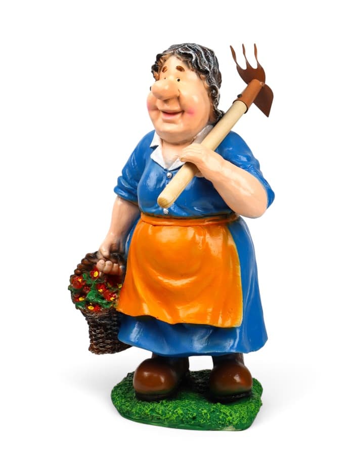 Садовая фигура из полистоуна «Баба с тяпкой», 63×23×27 см