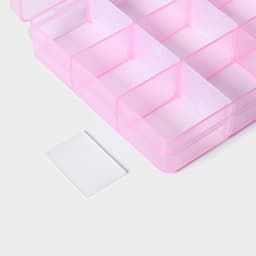 Органайзер для хранения, со съёмными ячейками, пластик, 15 ячеек, 17.5×10×2.2 см, МИКС