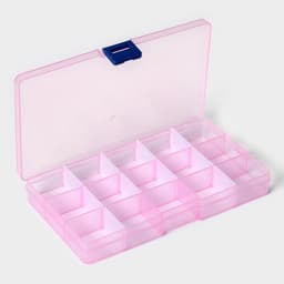 Органайзер для хранения, со съёмными ячейками, пластик, 15 ячеек, 17.5×10×2.2 см, МИКС