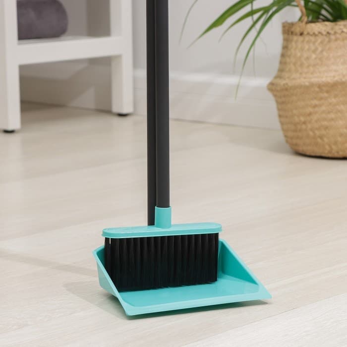 Щётка для пола с совком Spin&Clean «Практик», пластик, 17.5×19.5×83 см, МИКС