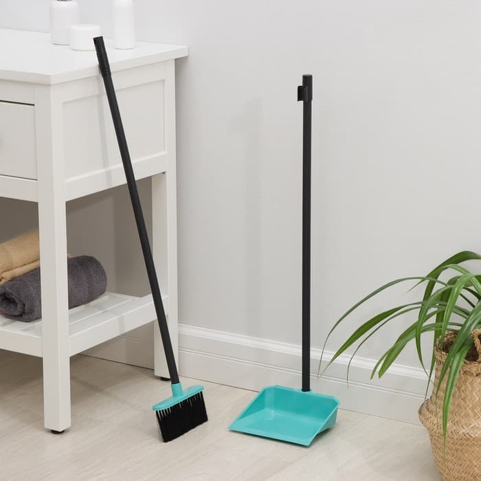 Щётка для пола с совком Spin&Clean «Практик», пластик, 17.5×19.5×83 см, МИКС