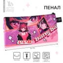 Пенал школьный, текстиль, плоский, 20×8 см, Girl аниме